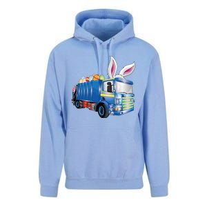 Easter Egg Garbage Truck Funny Gift Easter Bunny Basket Gift Unisex Surf Hoodie