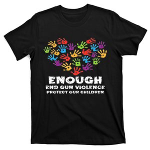 Enough End Gun Violence Protect Our Children Orange Mom Dad T-Shirt