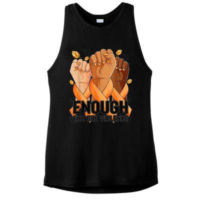 Enough End Gun Violence Awareness Day Wear Orange Ladies PosiCharge Tri-Blend Wicking Tank