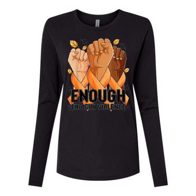 Enough End Gun Violence Awareness Day Wear Orange Womens Cotton Relaxed Long Sleeve T-Shirt