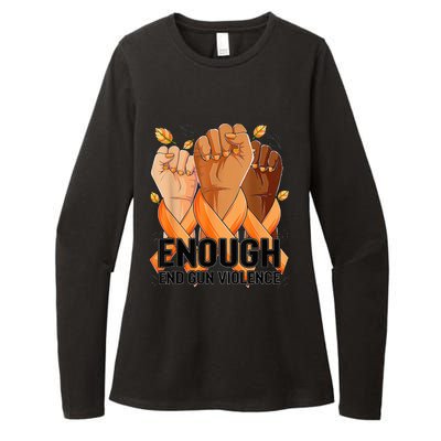 Enough End Gun Violence Awareness Day Wear Orange Womens CVC Long Sleeve Shirt