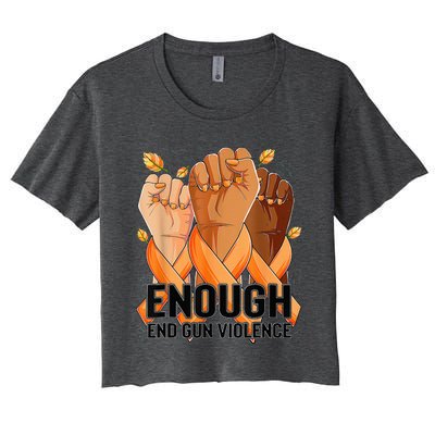 Enough End Gun Violence Awareness Day Wear Orange Women's Crop Top Tee