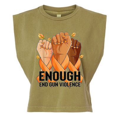 Enough End Gun Violence Awareness Day Wear Orange Garment-Dyed Women's Muscle Tee