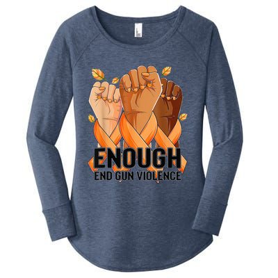 Enough End Gun Violence Awareness Day Wear Orange Women's Perfect Tri Tunic Long Sleeve Shirt