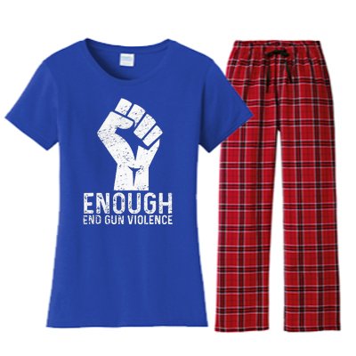 Enough End Gun Violence No Gun Awareness Day Wear Orange Women's Flannel Pajama Set