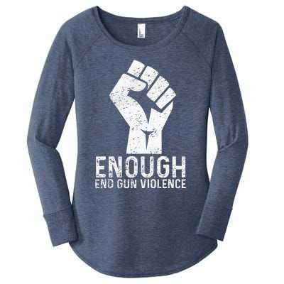 Enough End Gun Violence No Gun Awareness Day Wear Orange Women's Perfect Tri Tunic Long Sleeve Shirt