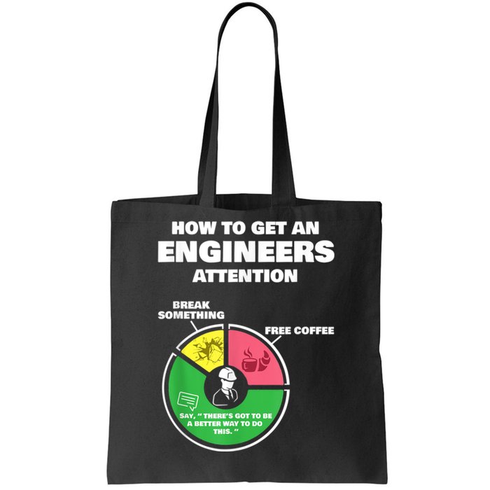 Engineer Engineering Gifts How To Get Engineers Attention Tote Bag