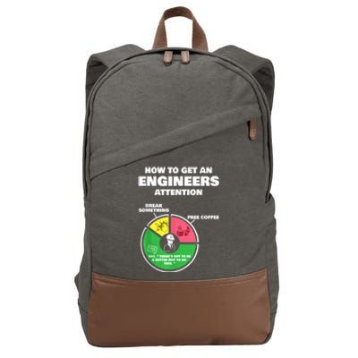 Engineer Engineering Gifts How To Get Engineers Attention Cotton Canvas Backpack