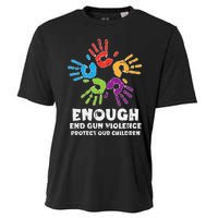 Enough End Gun Violence Protect Our Children Orange Mom Dad Cooling Performance Crew T-Shirt