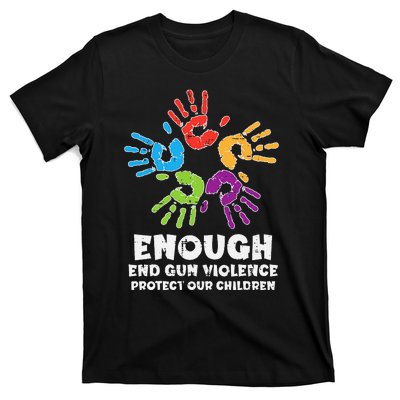 Enough End Gun Violence Protect Our Children Orange Mom Dad T-Shirt