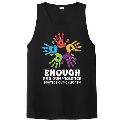 Enough End Gun Violence Protect Our Children Orange Mom Dad PosiCharge Competitor Tank