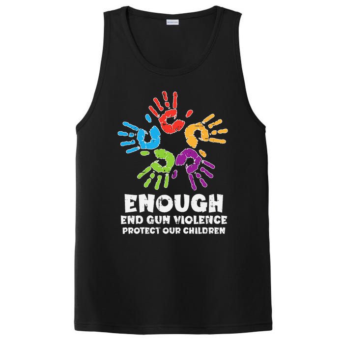 Enough End Gun Violence Protect Our Children Orange Mom Dad PosiCharge Competitor Tank