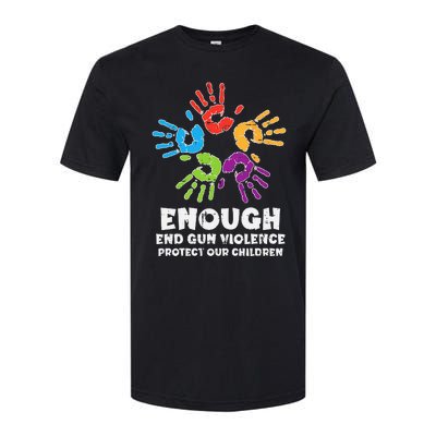 Enough End Gun Violence Protect Our Children Orange Mom Dad Softstyle CVC T-Shirt