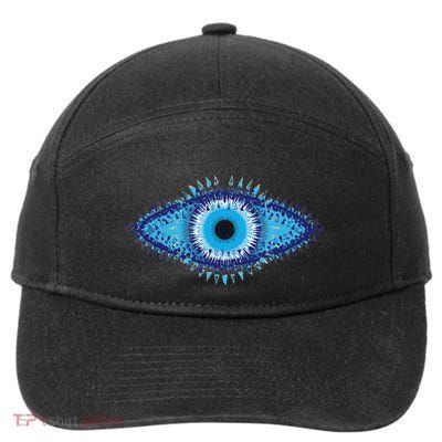 Evil Eye Greek Turkish Eye Evil Spirit Protection 7-Panel Snapback Hat