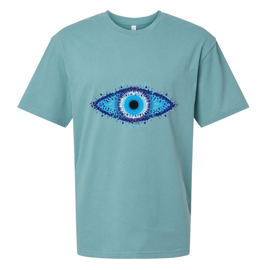 Evil Eye Greek Turkish Eye Evil Spirit Protection Sueded Cloud Jersey T-Shirt
