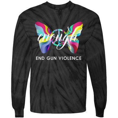 Enough End Gun Violence Wear Orange Day Anti Gun No Silence Tie-Dye Long Sleeve Shirt