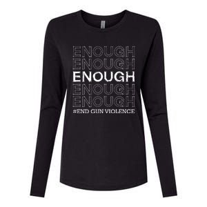 Enough End Gun Violence Awareness Day Womens Cotton Relaxed Long Sleeve T-Shirt