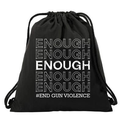 Enough End Gun Violence Awareness Day Drawstring Bag
