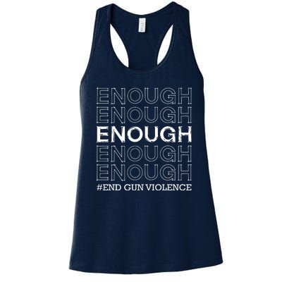 Enough End Gun Violence Awareness Day Women's Racerback Tank