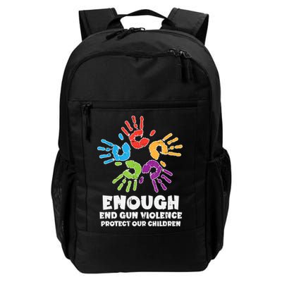 Enough End Gun Violence Protect Our Children Orange Mom Dad Backpack