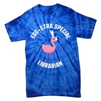 Easter Eggcute Giftstra Special Librarian Flamingo Gift Tie-Dye T-Shirt