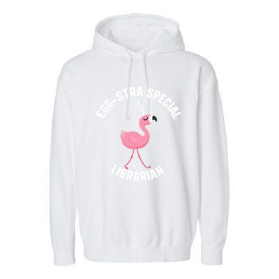 Easter Eggcute Giftstra Special Librarian Flamingo Gift Garment-Dyed Fleece Hoodie