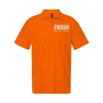 Enough End Gun Violence No More Guns Softstyle Adult Sport Polo