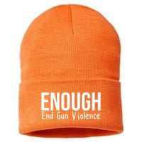 Enough End Gun Violence No More Guns Sustainable Knit Beanie