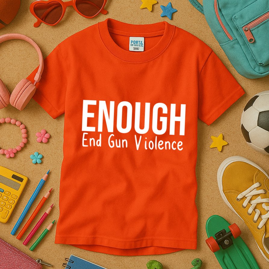 Enough End Gun Violence No More Guns Kids T-Shirt
