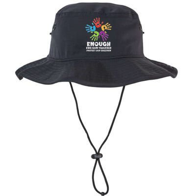 Enough End Gun Violence Protect Our Children Orange Mom Dad Legacy Cool Fit Booney Bucket Hat