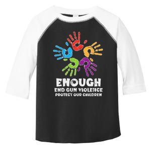 Enough End Gun Violence Protect Our Children Orange Mom Dad Toddler Fine Jersey T-Shirt