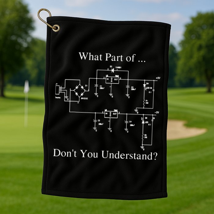 Electrical Engineer Gift Funny Engineering Sarcasm Golf Towel