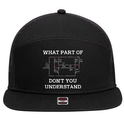 Electrical Engineer Gifts Circuit Board Nerd 7 Panel Mesh Trucker Snapback Hat