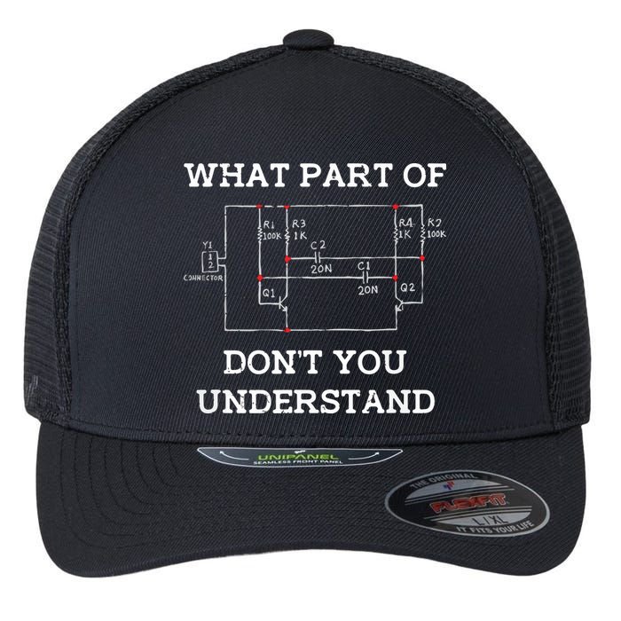 Electrical Engineer Gifts Circuit Board Nerd Flexfit Unipanel Trucker Cap