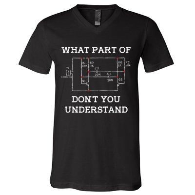 Electrical Engineer Gifts Circuit Board Nerd V-Neck T-Shirt