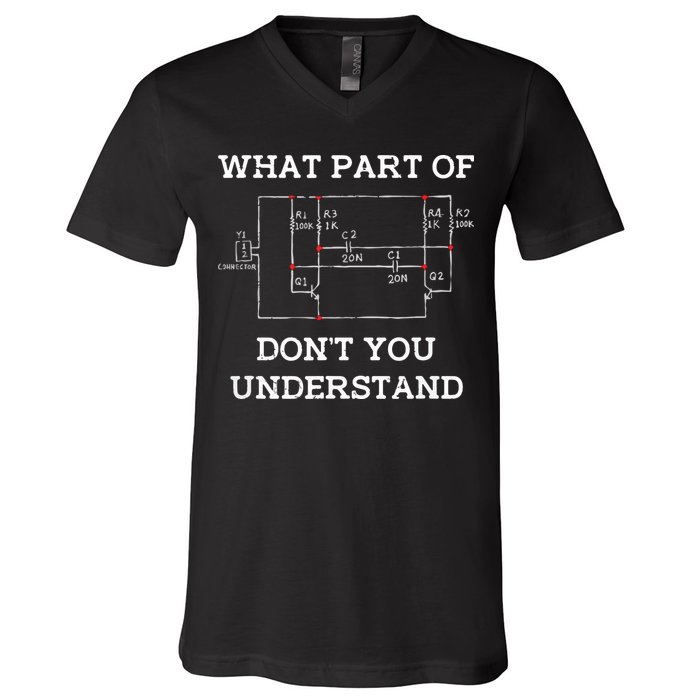 Electrical Engineer Gifts Circuit Board Nerd V-Neck T-Shirt