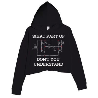 Electrical Engineer Gifts Circuit Board Nerd Crop Fleece Hoodie