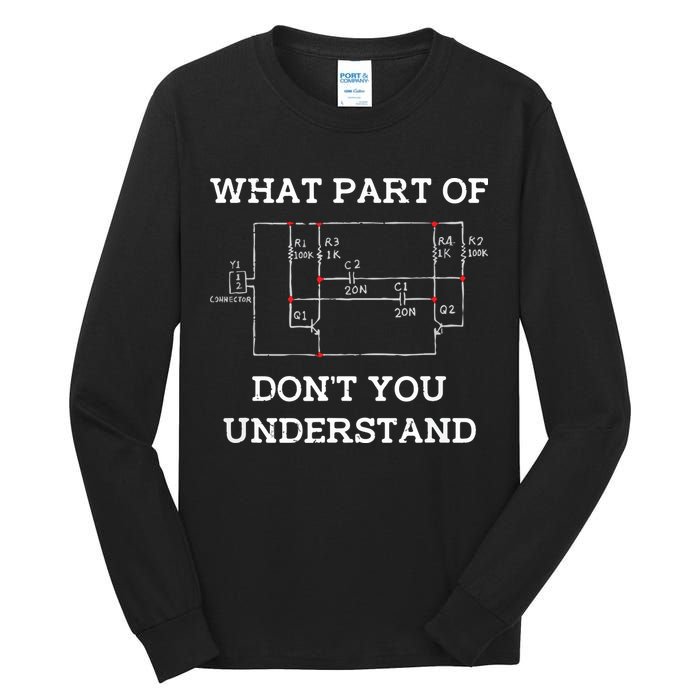 Electrical Engineer Gifts Circuit Board Nerd Tall Long Sleeve T-Shirt