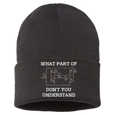 Electrical Engineer Gifts Circuit Board Nerd Sustainable Knit Beanie