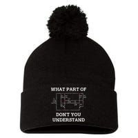 Electrical Engineer Gifts Circuit Board Nerd Pom Pom 12in Knit Beanie