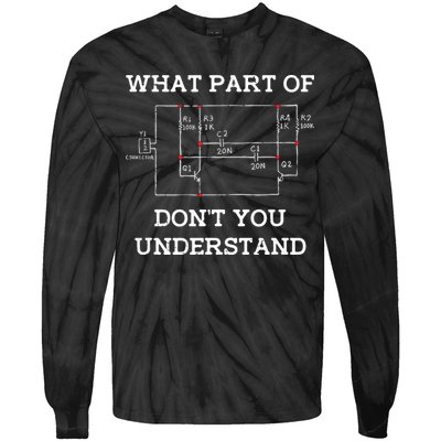 Electrical Engineer Gifts Circuit Board Nerd Tie-Dye Long Sleeve Shirt