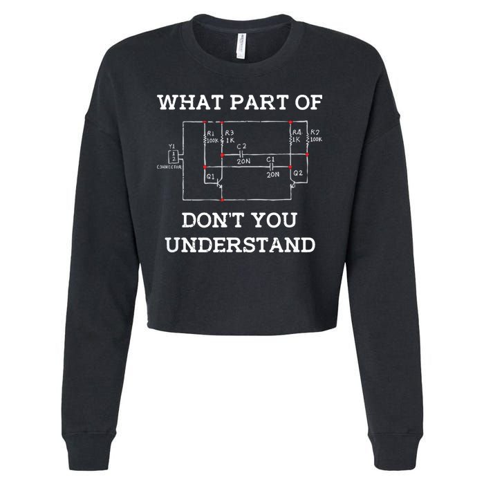 Electrical Engineer Gifts Circuit Board Nerd Cropped Pullover Crew