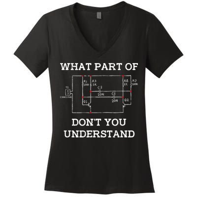 Electrical Engineer Gifts Circuit Board Nerd Women's V-Neck T-Shirt