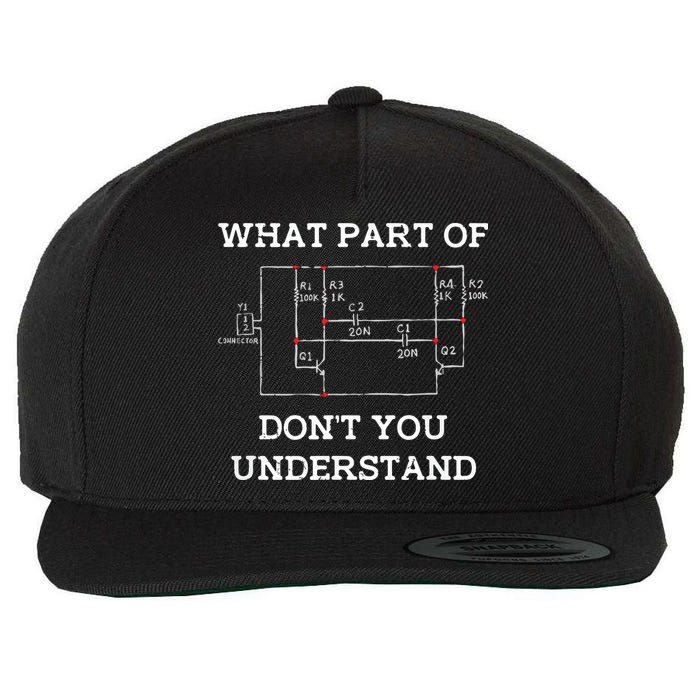 Electrical Engineer Gifts Circuit Board Nerd Wool Snapback Cap