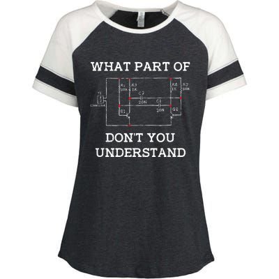 Electrical Engineer Gifts Circuit Board Nerd Enza Ladies Jersey Colorblock Tee