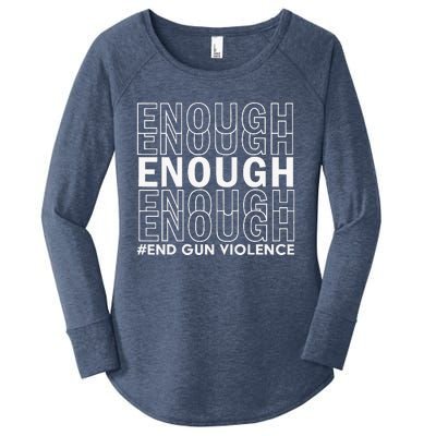 Enough End Gun Violence Awareness Day Wear Orange Women's Perfect Tri Tunic Long Sleeve Shirt