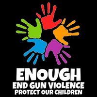Enough End Gun Violence Protect Our Children Handprint Hooded Wearable Blanket