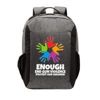 Enough End Gun Violence Protect Our Children Handprint Vector Backpack