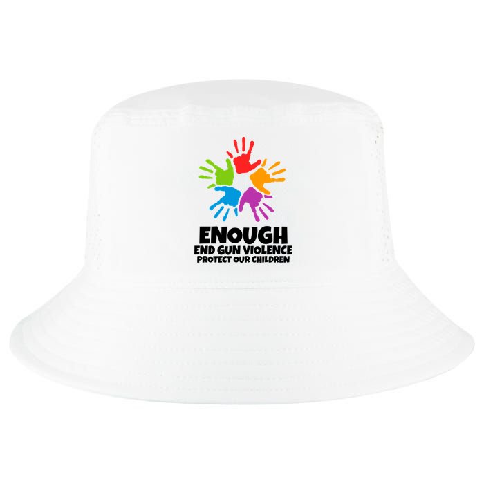 Enough End Gun Violence Protect Our Children Handprint Cool Comfort Performance Bucket Hat