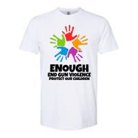 Enough End Gun Violence Protect Our Children Handprint Softstyle CVC T-Shirt